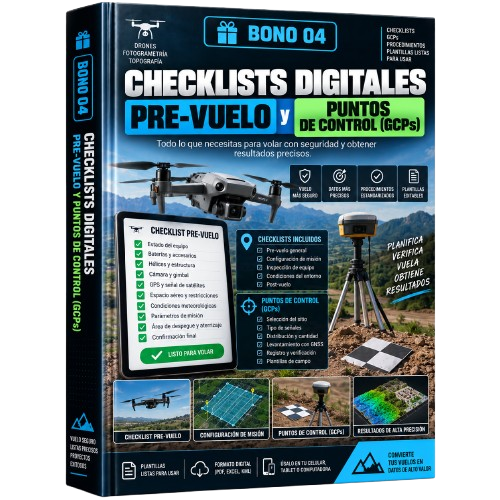 Bono 04 - Checklists Digitales Pre-Vuelo y Puntos de Control (GCPs)